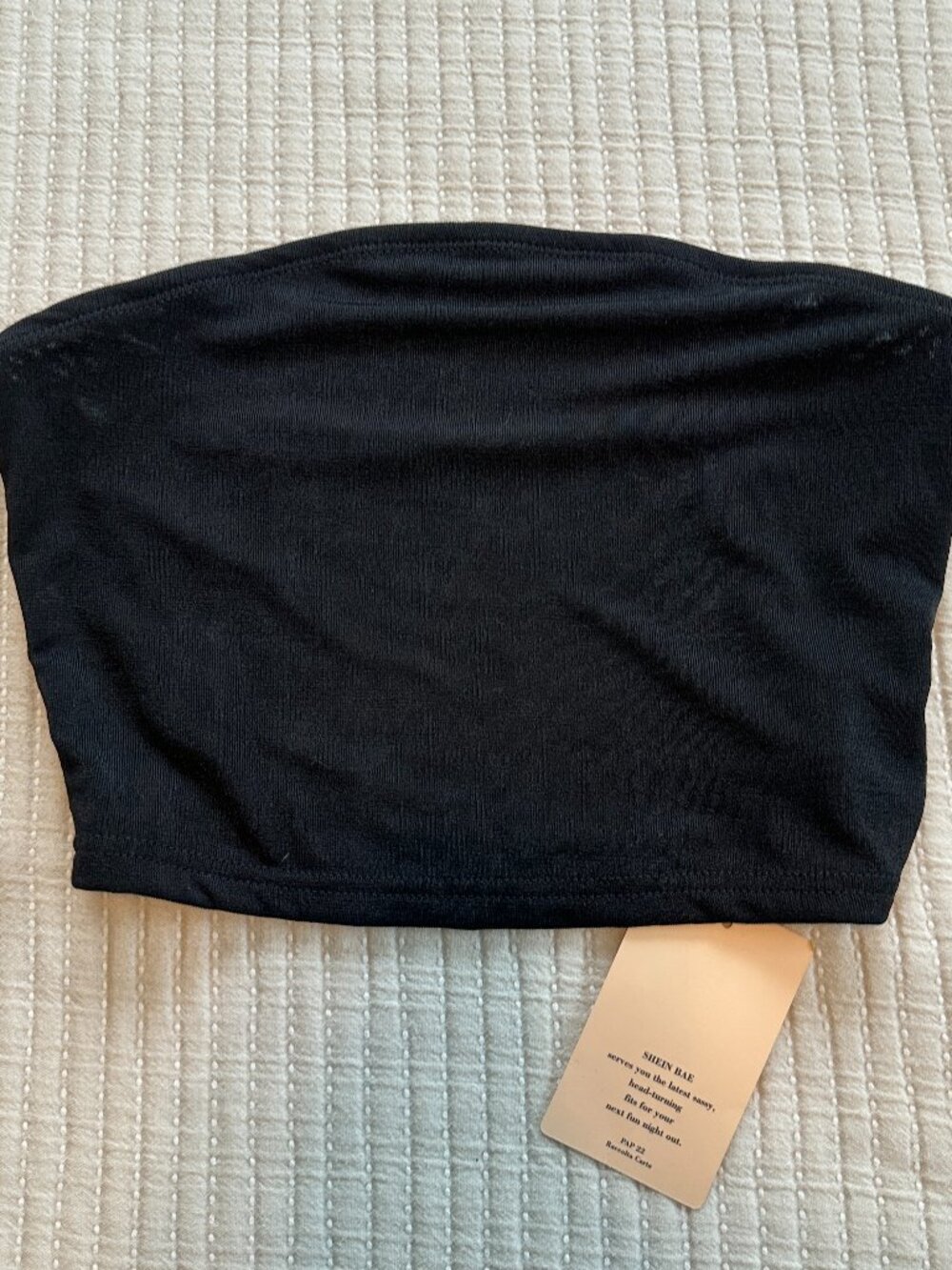 Black Crop Tube Top
